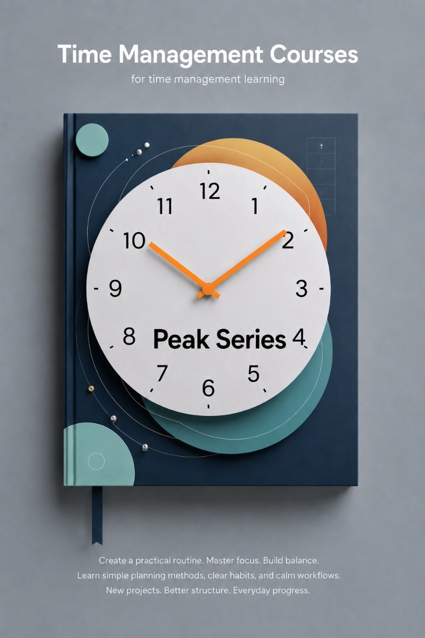 Book with a clock design on the cover, titled 'Peak Series 4' against a gray background.